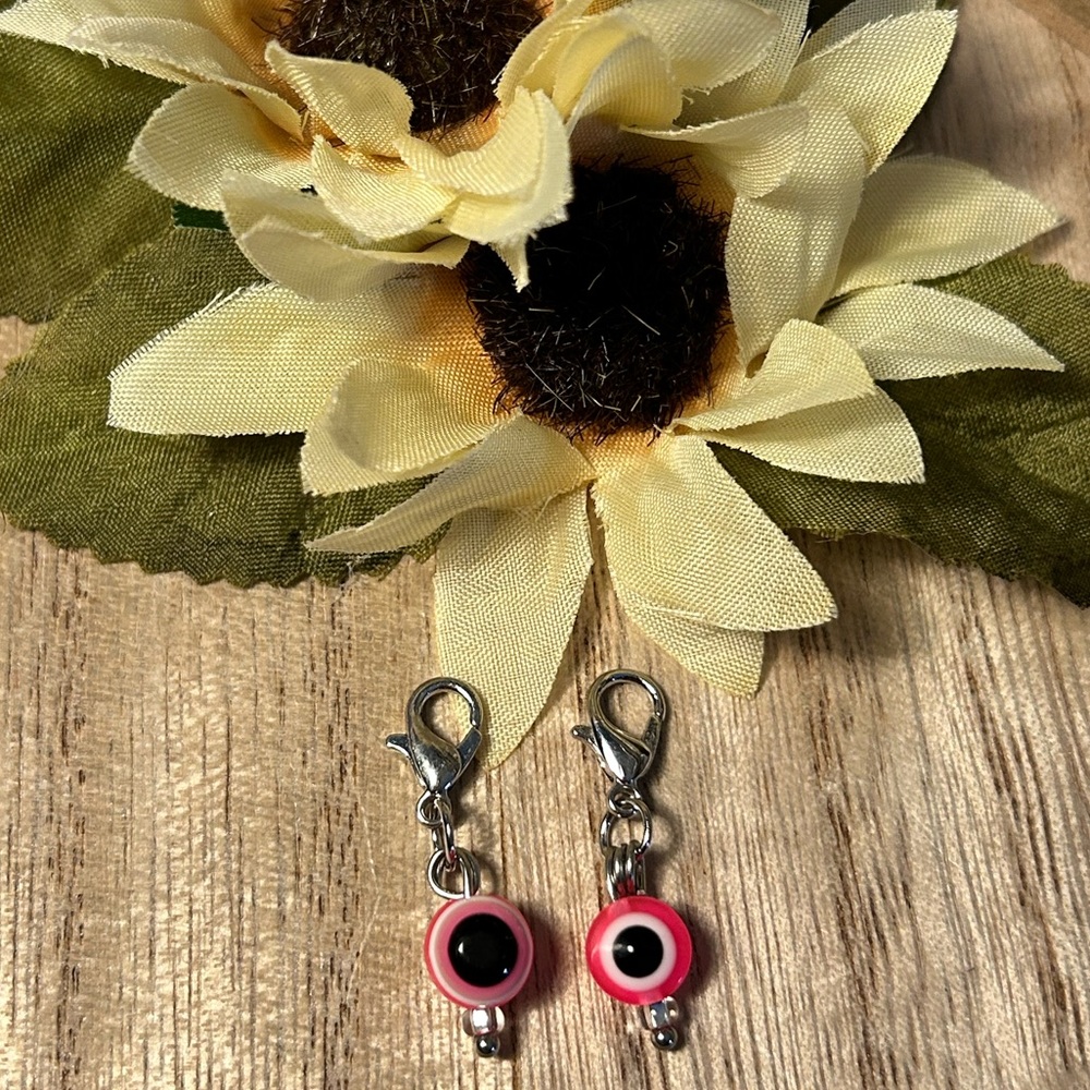 Bright Pink Evil Eye Charm